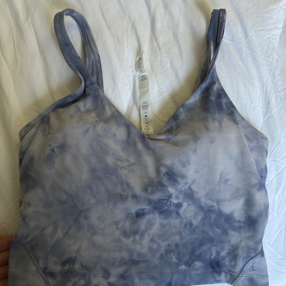 lululemon athletica Blue Tie-Dye Tank Top
